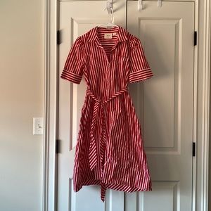 Maeve Cotton Striped Shirt Dress